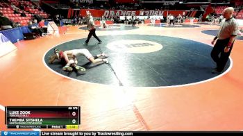 3A 175 lbs Cons. Round 2 - Themba Sitshela, Lincolnshire (Stevenson) vs Luke Zook, Yorkville (H.S.)