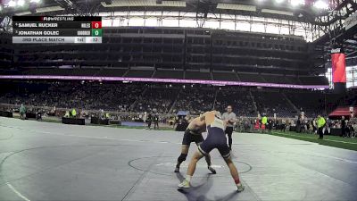 D2-175 lbs 3rd Place Match - Samuel Rucker, Niles HS vs Jonathan Golec, Goodrich HS