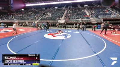 57 lbs 2nd Place Match - Roxy White, Thermopolis Wrestling Club vs Harper Henderson, Green River Grapplers Wrestling