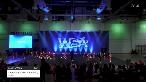 Legendary Cheer & Tumbling - Flurries [2022 Level 1 w/R Tiny Day 1] 2022 WSA Shreveport