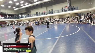 49 lbs Placement Matches (16 Team) - Stetson Hansen, Westlake vs Jayzie Whitford, Sanderson Wrestling Academy