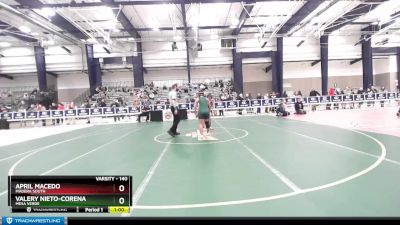 140 lbs Cons. Round 3 - April Macedo, Madera South vs Valery Nieto-Corena, Mesa Verde