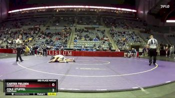 132 lbs 3rd Place Match - Carter Fielden, Garrett High School vs Cole Stuffel, Yorktown