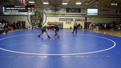 215 lbs Cons. Semi - Amir Dunlap-Gillespie, Assumption, Davenport vs Tyler Kostow, Grinnell