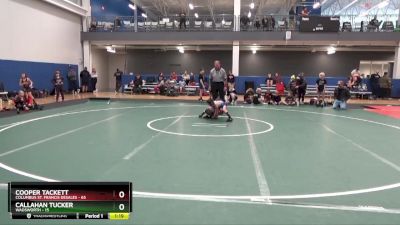 45 lbs Round 2 (6 Team) - Cooper Tackett, Columbus St. Francis Desales vs Callahan Tucker, Wadsworth