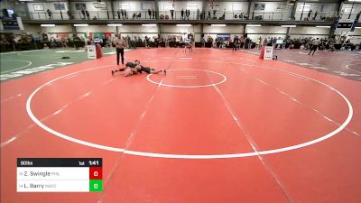 90 lbs Semifinal - Zack Swingle, Phillipsburg vs Logan Barry, Mayo Quanchi