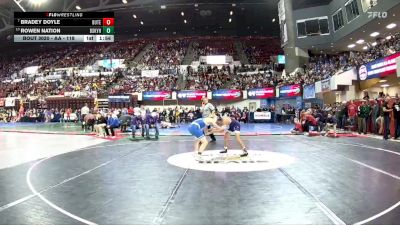 AA - 118 lbs Champ. Round 1 - Bradey Doyle, Butte vs Rowen Nation, Billings Skyview