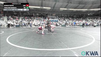66 lbs Round Of 16 - Roman Rappe, Fort Gibson Youth Wrestling vs Tinslynn Burdick, Perry Wrestling Academy
