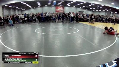 135 lbs Semifinal - Andrew Tompkins, Hanover Hawkeye Youth Wrestlin vs Marco Montero, Bandits