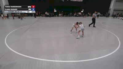 51-55.7 lbs Champ. Rd Of 16 - Tessa VandenHoek, Mat Pack Wrestling Club vs Clara Hughes, Moen Wrestling Academy