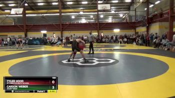 150 lbs Cons. Round 4 - Tyler Hood, St Christopher`s School vs Carson Weber, Joliet West