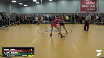 101-104 lbs Round 1 - Farah Ahmed, Powerhouse Wrestling Academy vs Mariah Roberts, Riverheads Youth Wrestling