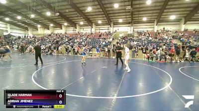 126 lbs Champ. Round 2 - Glade Harman, UT vs Adrian Jimenez, CA