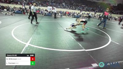 73 lbs Consi Of 8 #2 - Blake Wilkinson, Skiatook Youth Wrestling 2022-23 vs Leo Farmen, Chickasha Youth Wrestling