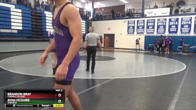 285 lbs Quarterfinal - Ryan McGuire, Dubuque vs Brandon Bray, Cornell College