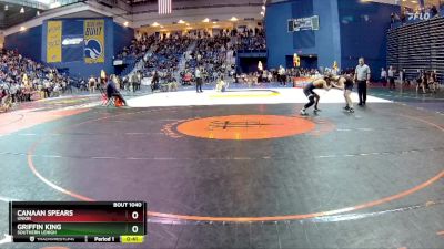 132 lbs Cons. Round 1 - Griffin King, Southern Lehigh vs Canaan Spears, Union