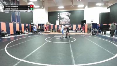 175 lbs Cons. Round 3 - Izaac Esparza, Paloma Valley vs Jayden Valencia, Alta Loma