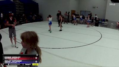 75 lbs Round 4 (6 Team) - Kealey Hathaway, Nebraska Blue Girls vs Kimber Weekley, Team Missouri Girls