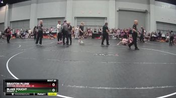 90 lbs Round 8 (10 Team) - Braxton Plunk, Backyard Brawlers Gold vs Blake Foucht, Bandits