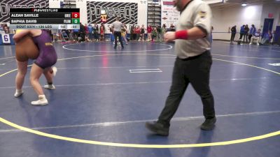 136 lbs Consy 5 - Aleah Saville, Greensburg Salem vs Saphia Davis, Plum
