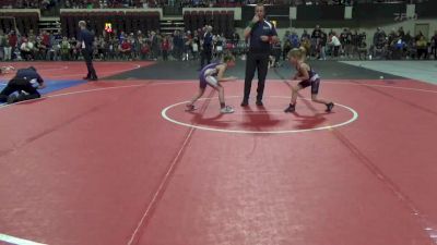 61 lbs Semifinal - Lynly Hill, Sidney Wrestling Club vs Hallie Shafer, Laurel Matburners