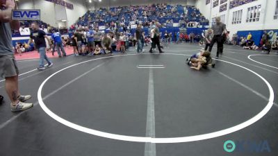 55 lbs Quarterfinal - Huxley Kelton, Harrah Little League Wrestling vs Stryker Pruitt, Tecumseh Youth Wrestling