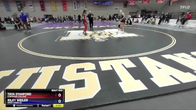 138 B Cons. Round 3 - Riley Weiler, Iowa Lakes CC vs Taya Stanford, Carthage College