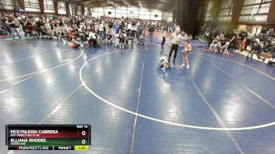 57 lbs Semifinal - Elliana Rhodes, Hurricane vs Mckynleigh Cabrera, Roy Wrestling Club