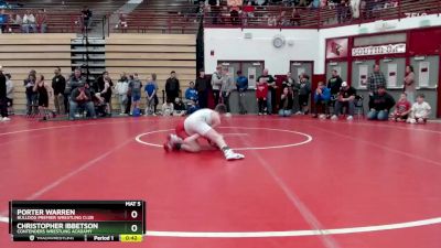 74-81 lbs Quarterfinal - Porter Warren, Bulldog Premier Wrestling Club vs Christopher Ibbetson, Contenders Wrestling Acadamy