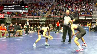 1A-150 lbs Cons. Semi - Kolt Knaack, North Tama vs Chance Hoyt, Iowa Valley, Marengo