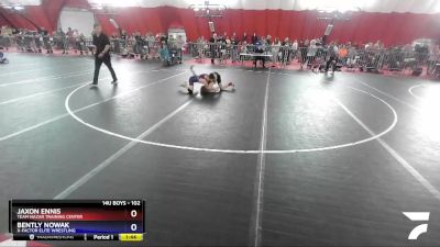 102 lbs Cons. Round 2 - Jaxon Ennis, Team Nazar Training Center vs Bently Nowak, X-Factor Elite Wrestling