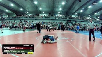 115 lbs Cons. Round 4 - Evan Chrisco, Higginsville Youth Wrestling Club-AA vs Jaxson Yaple, Carl Junction Take Down Club-AAA