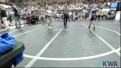 98 lbs Rr Rnd 1 - Julianna Poff, Harrah Little League Wrestling vs Ashlynn Clark, Team Nomad