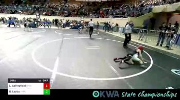 50 lbs Consolation - Lynnly Springfield, Sperry Wrestling Club vs Bree Leyba, Team Tulsa Wrestling Club
