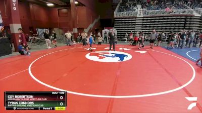 77 lbs Semifinal - Coy Robertson, High Plains Thunder Wrestling Club vs Tyrus Connors, Buffalo Outlaws Wrestling Club