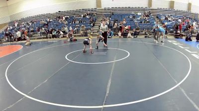 12U Boys - 58 lbs Cons. Round 2 - Wyatt Melvan, M3 Wrestling Academy vs Carter Burneisen, Bad Karma Wrestling Club