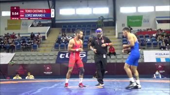 60 kg Quarterfinal - Dicther Hans Toro Castaneda Â, Columbia vs Victor Alfonso Lopez Miranda Â, El Salvador