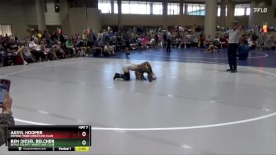 75 lbs Champ. Round 1 - Aksyl Hooper, Mcminn Tribe Wrestling Club vs Ben Diesel Belcher, Boyle County Wrestling Club