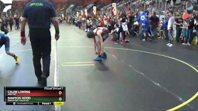 95 lbs Champ. Round 1 - Dawson Hood, Kingsford Youth WC vs Caleb Lowing, Ares WC