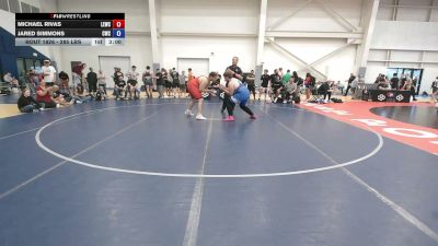 285 lbs Cons. Sub-quarters - Michael Rivas, Legacy WC vs Jared Simmons, Carbon Wrestling Club
