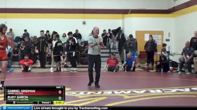 197 lbs Cons. Round 3 - Gabriel Hindman, Sierra College vs Rudy Garcia, Fresno City College