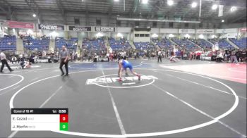 132 lbs Consi Of 16 #1 - Ethan Cozad, Valentine vs Jayden Morfin, NM Bad Boyz