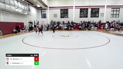 126 lbs Consi Of 8 #1 - Walker Benoit, St. John's School vs Landon Hallman, Strong Rock Christian