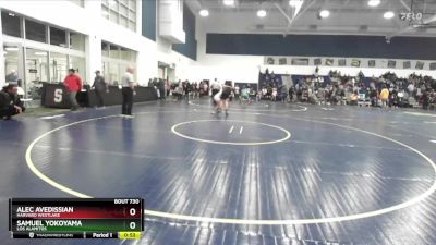 138 lbs Cons. Round 4 - Samuel Yokoyama, Los Alamitos vs Alec Avedissian, Harvard Westlake