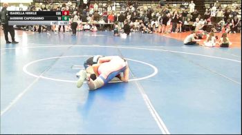 140 lbs Rr Rnd 1 - Isabella Hinkle, ICWL Lady Bruisers vs Jasmine Capodanno, Triumph Trained - Girls