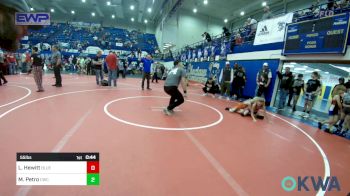 55 lbs Quarterfinal - Logan Hewitt, Blue Devil Wrestling vs Michael Petro, Cowboy Wrestling Club