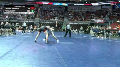 3A-144 lbs Cons. Round 2 - Will Casey, Western Dubuque vs Ethan Johnson, ADM