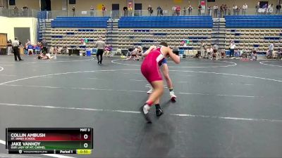 150 lbs Cons. Round 2 - Jake Vanhoy, Our Lady Of Mt. Carmel vs Collin Ambush, St. James School