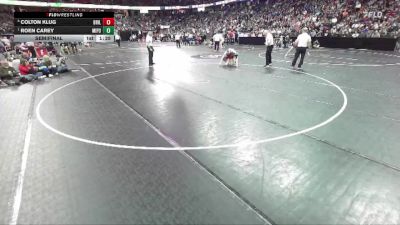 D3-144 lbs Semifinal - Roen Carey, Mineral Point vs Colton Klug, Brillion