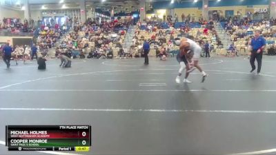 120 lbs 7th Place Match - Michael Holmes, West Nottingham Academy vs Cooper Monroe, Saint Paul`s School